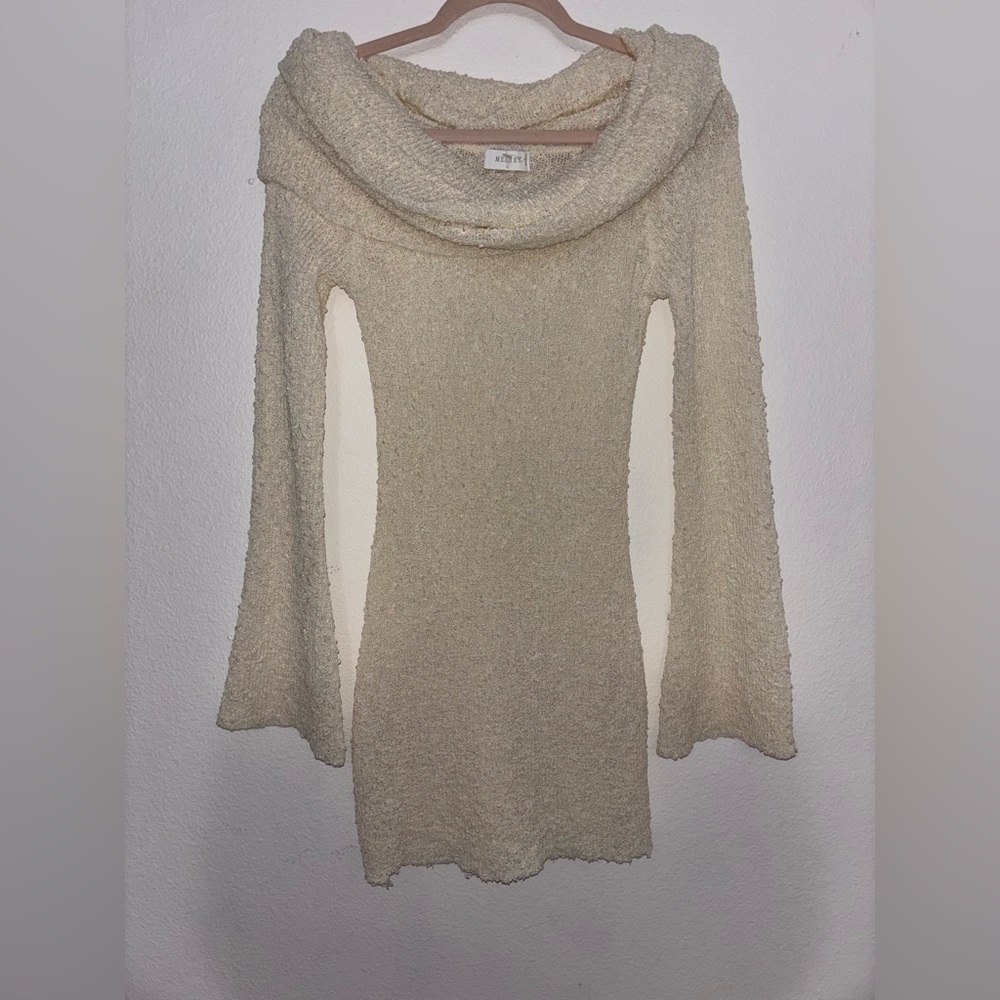Meshki Giselle Off Shoulder Cowl Neck Dress M - Picture 2 of 8